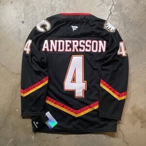 Rasmus Andersson Calgary Flames Black Alternate Jersey Mens Size M (50)